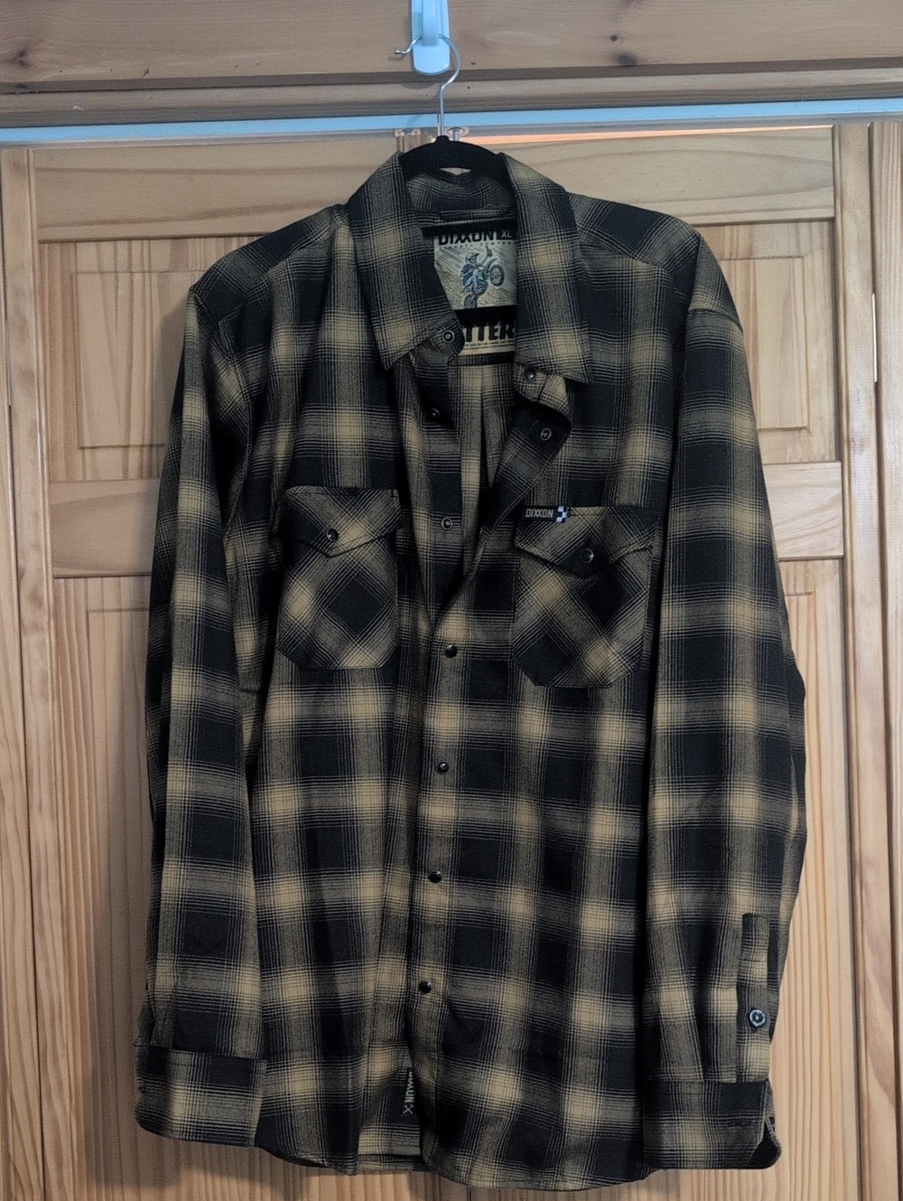 Dixxon Flannel Shirt  The Pitter - Black & Tan Plaid